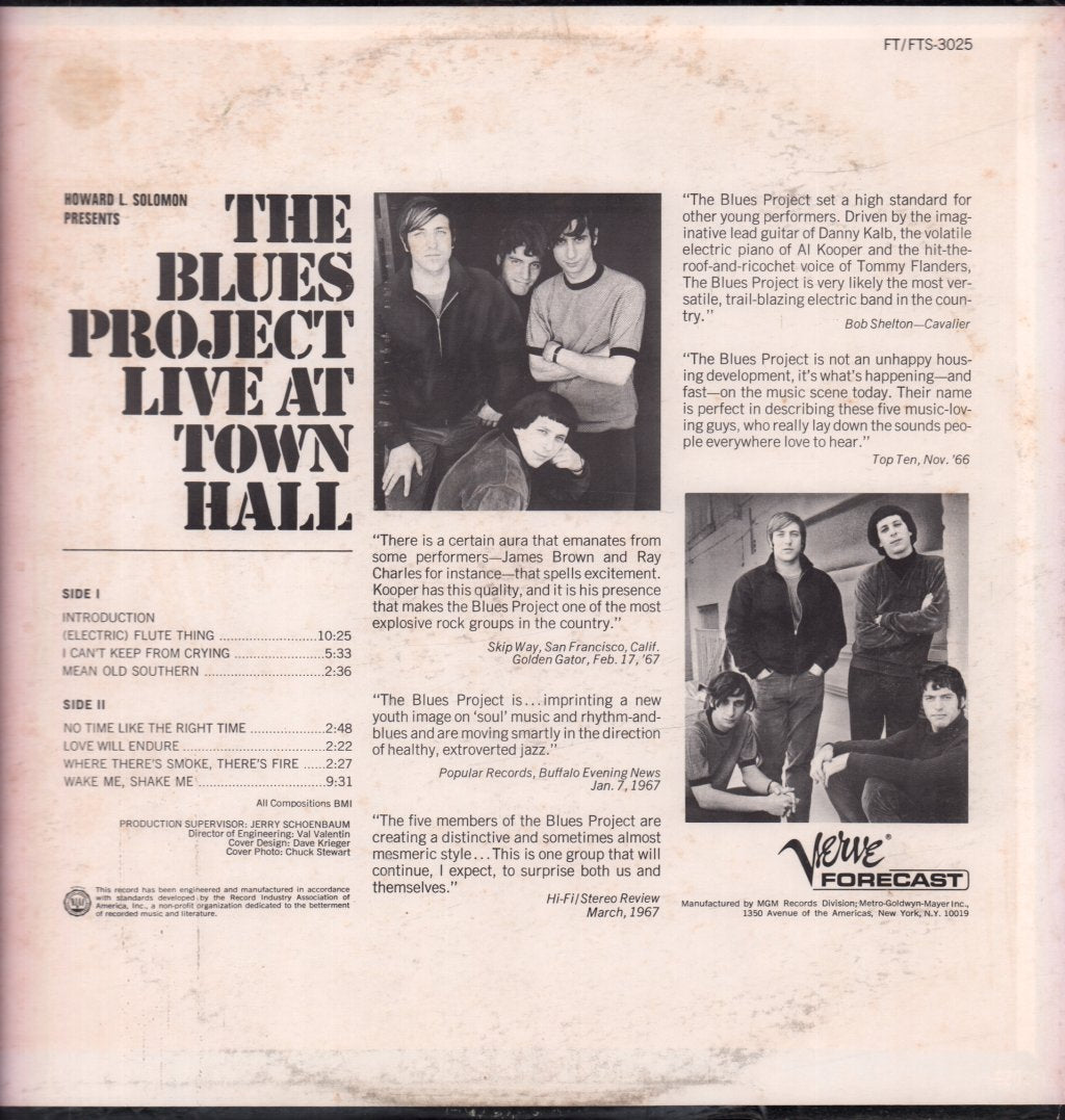 Blues Project - Live At Town Hall - Lp