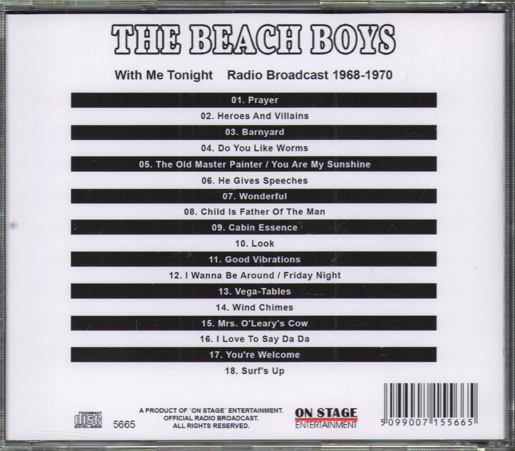 Beach Boys - With Me Tonight: Radio Broadcast 1968-1970 - Cd