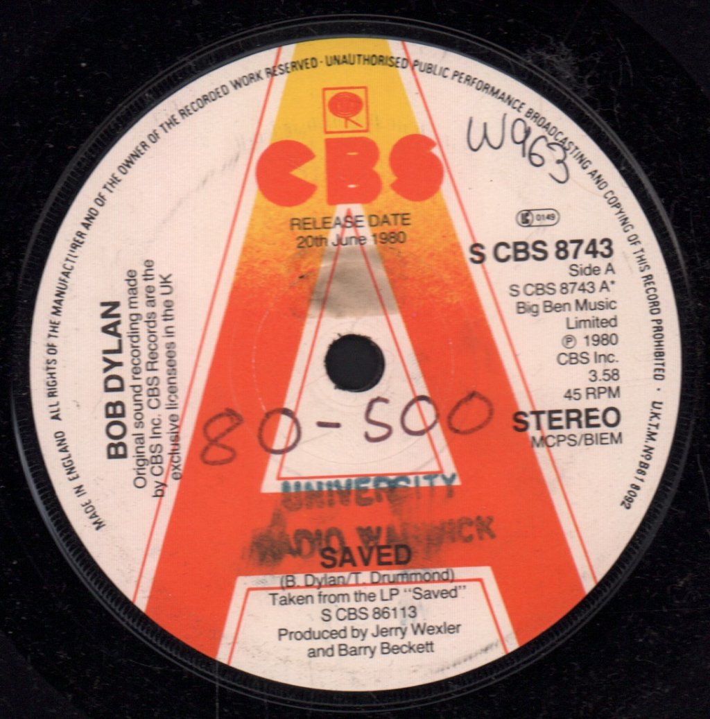 Bob Dylan - Saved - 7 Inch