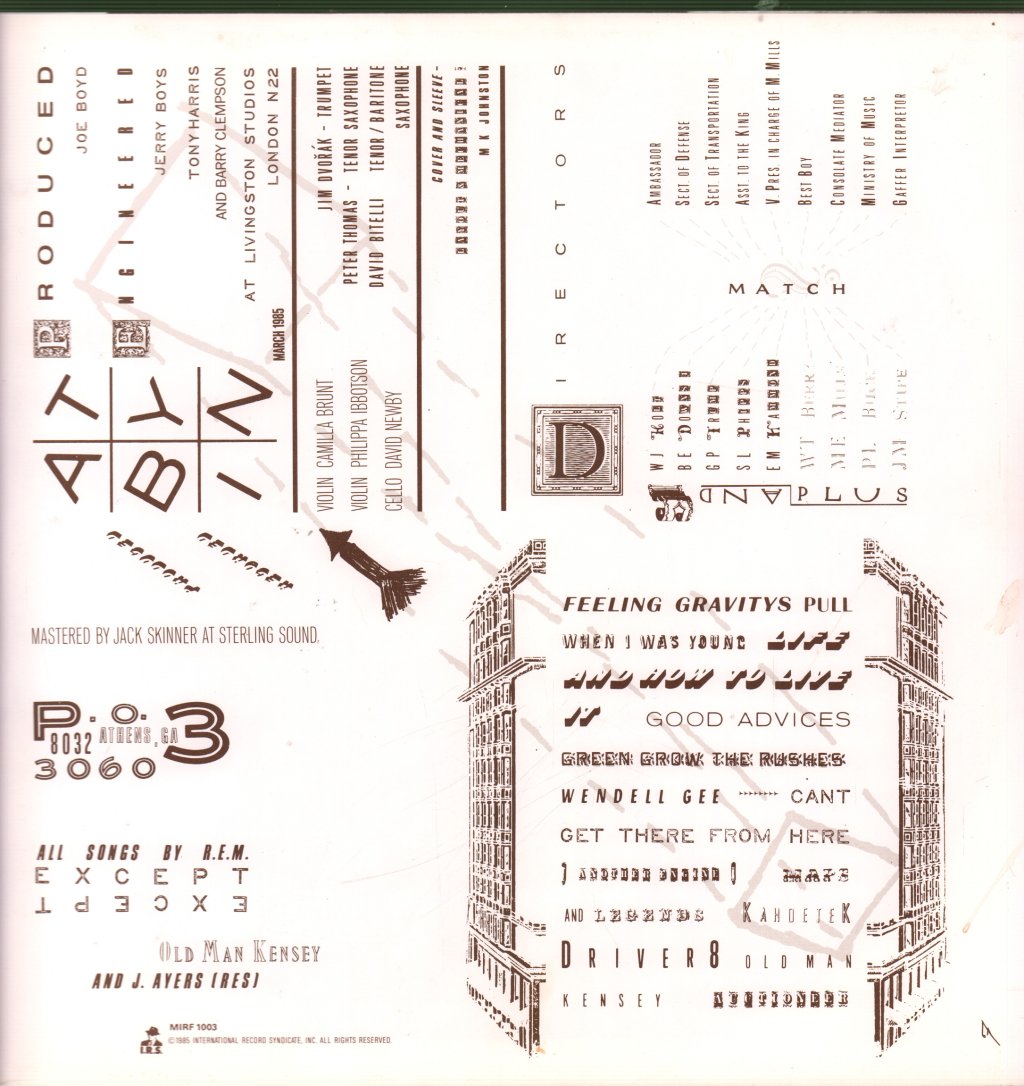 REM - Fables Of The Reconstruction - Lp