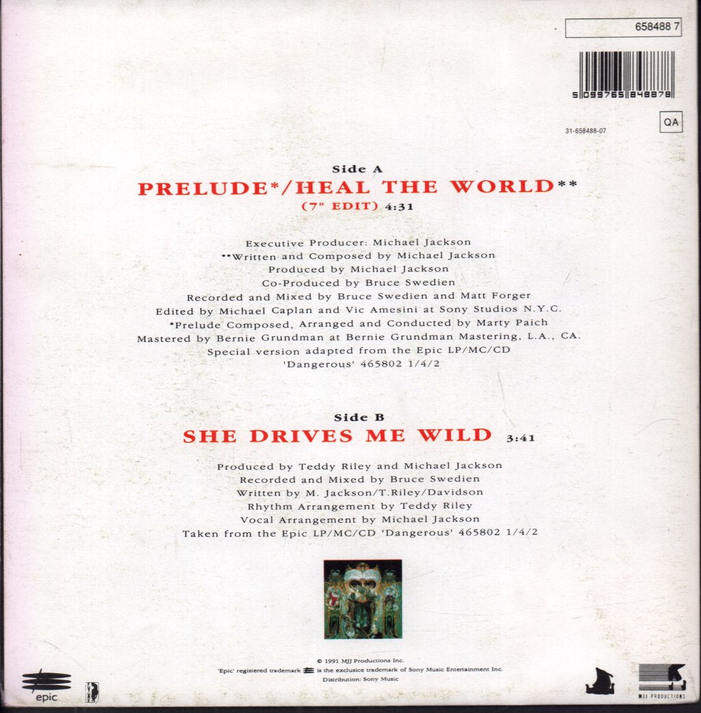 Michael Jackson - Heal The World - 7 Inch
