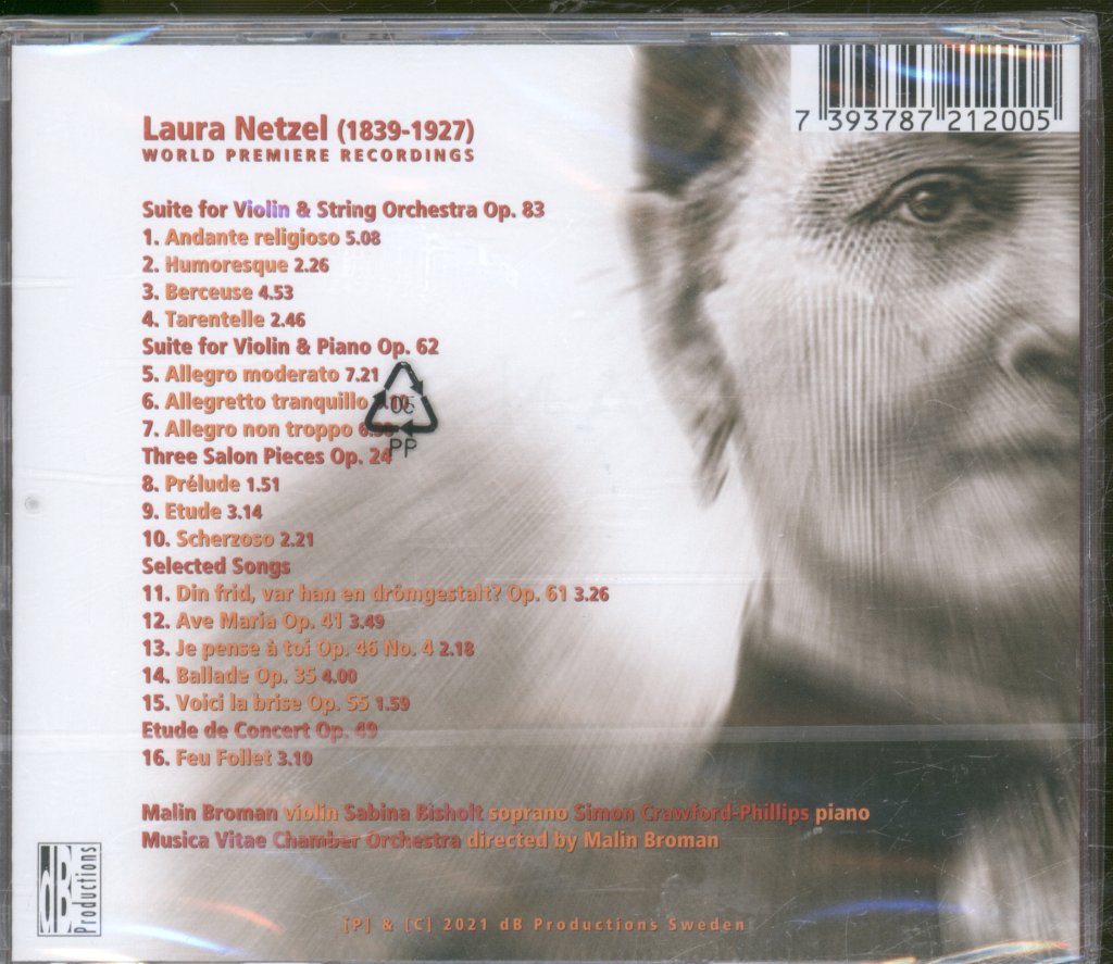 Musica Vitae, Malin Broman, Sabina Bisholt, Simon Crawford Phillips - Laura Netzel - Chamber Portrait - Cd