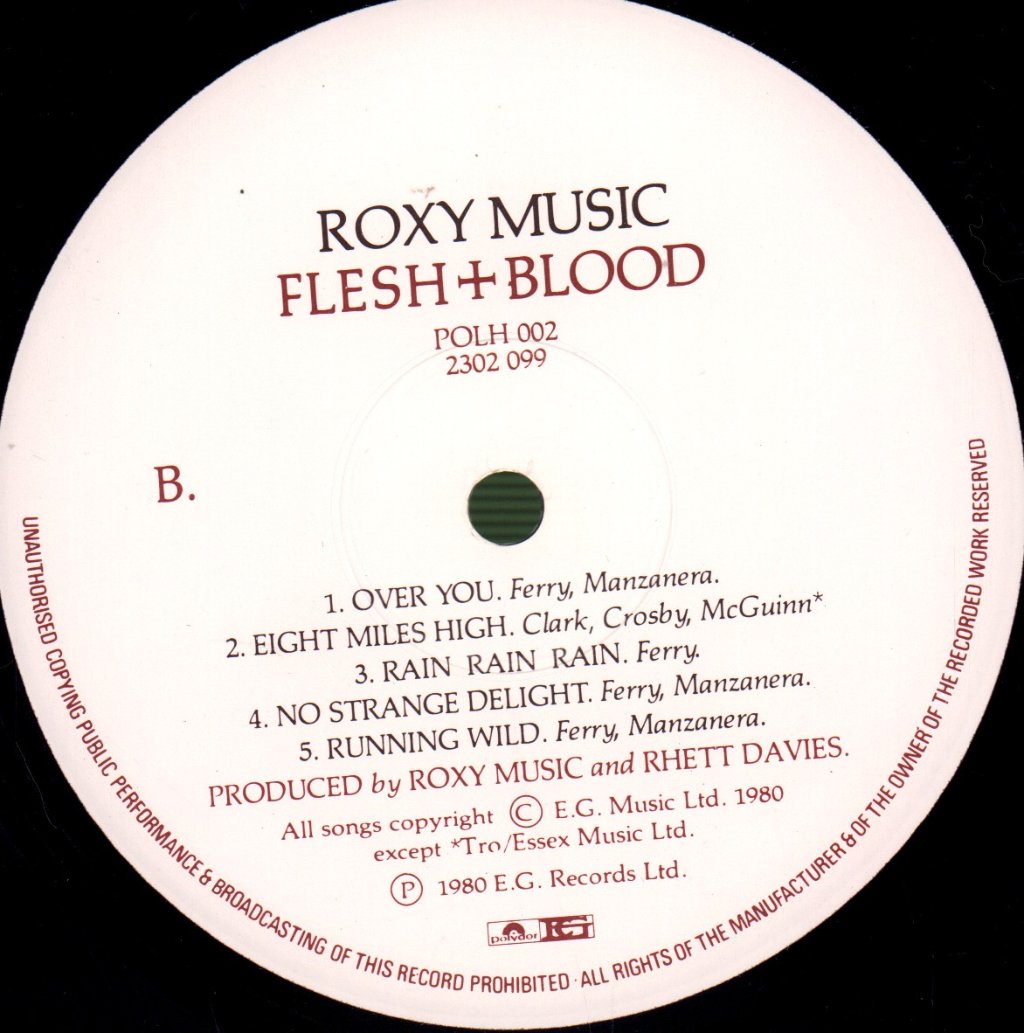 Roxy Music - Flesh + Blood - Lp