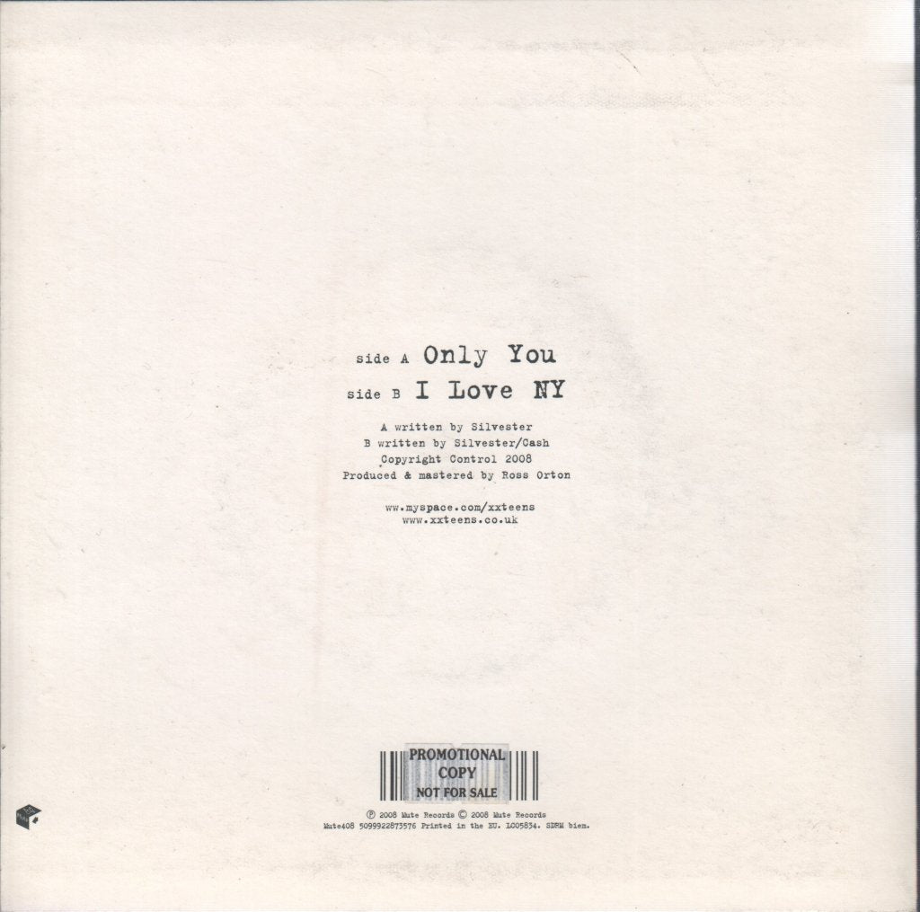 Xx Teens - Only You - 7 Inch