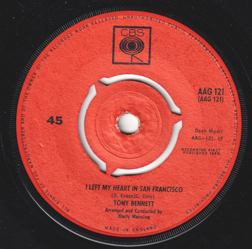 Tony Bennett - I Left My Heart In San Francisco - 7 Inch