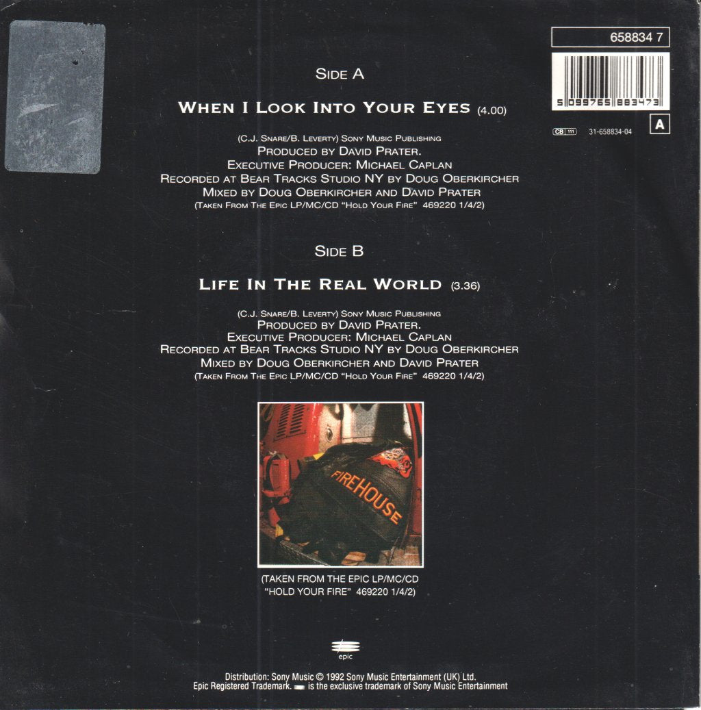 Firehouse - When I Look Into Your Eyes - 7 Inch