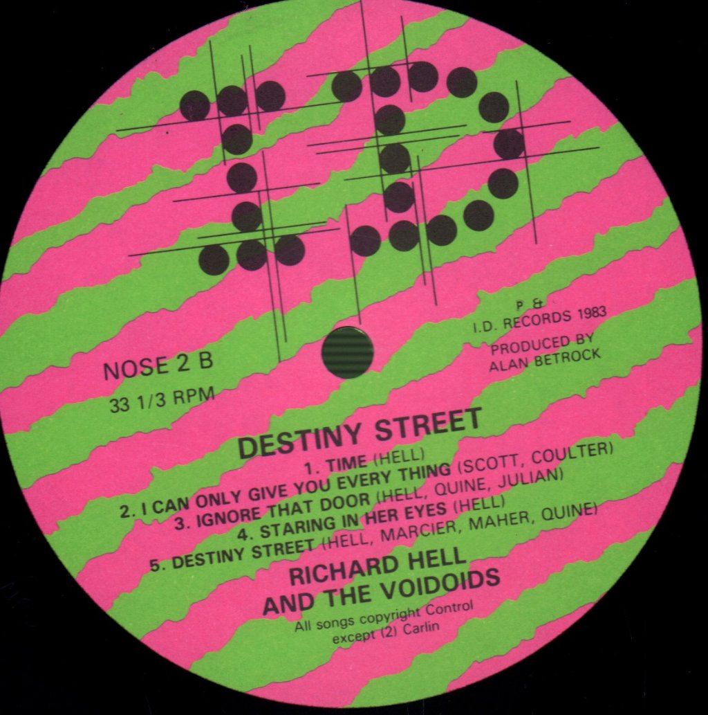 Richard Hell And The Voidoids - Destiny Street - Lp