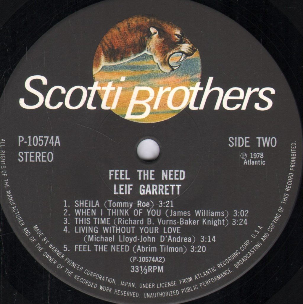 Leif Garrett - Feel The Need - Lp
