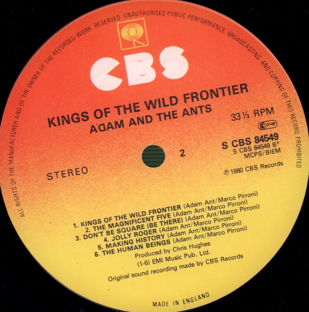 Adam And The Ants - Kings Of The Wild Frontier - Lp