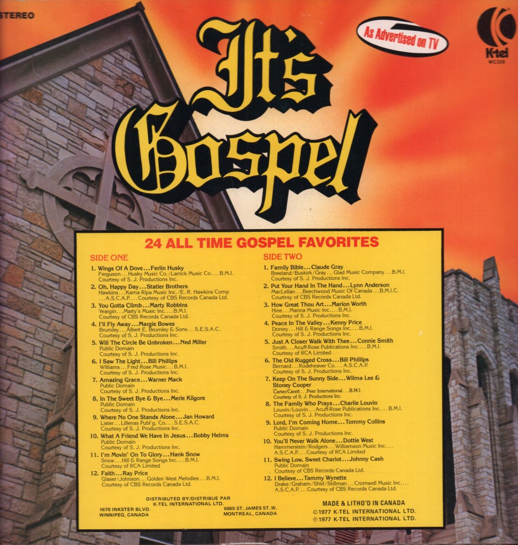 Various Artists - It's Gospel (24 All Time Gospel Favorites) - Lp