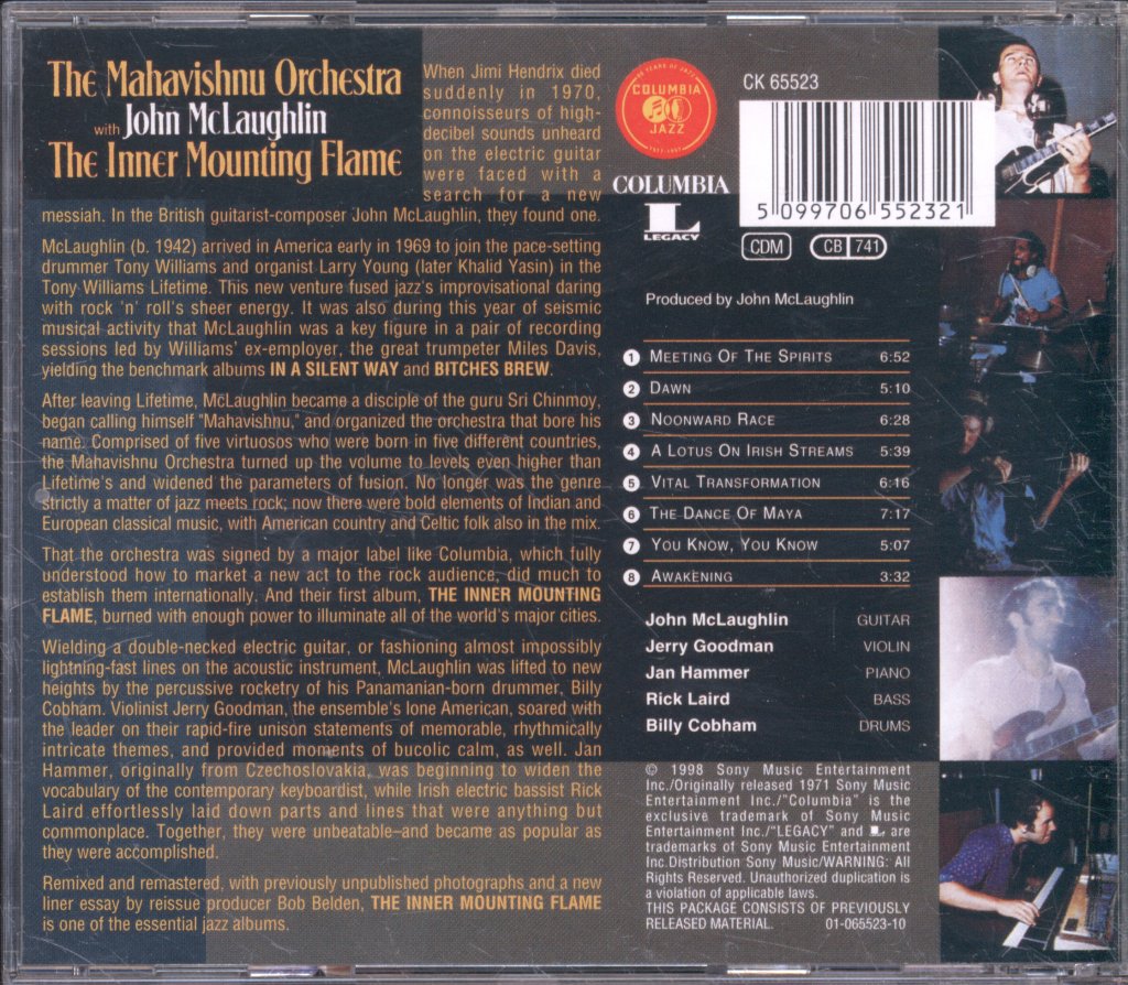 Mahavishnu Orchestra with John Mclaughlin - Inner Mounting Flame - Cd