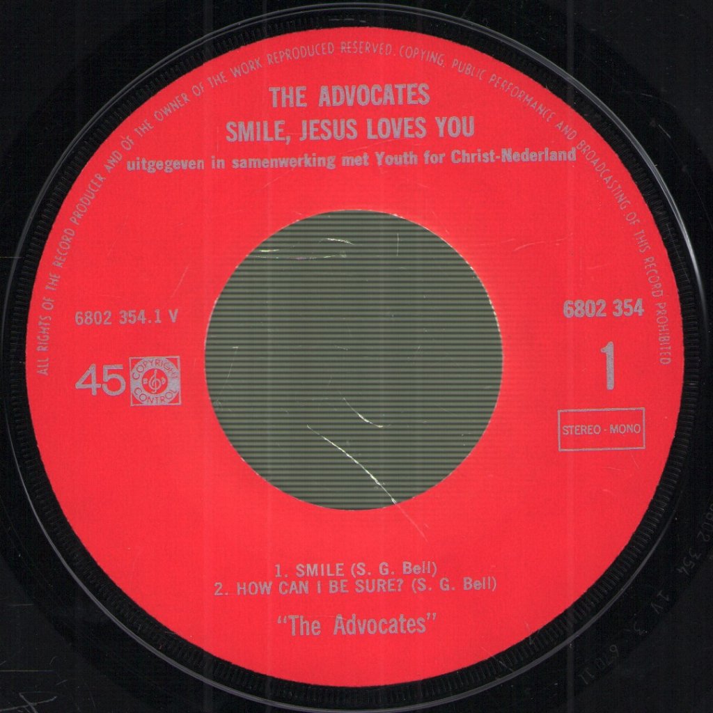 Advocates - Smile, Jesus Loves You - 7 Inch