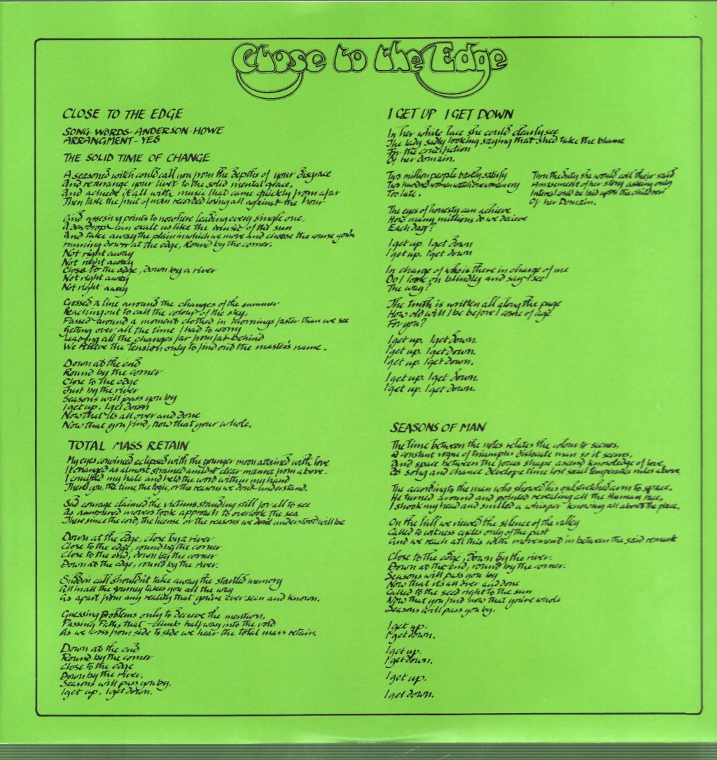 Yes - Close To The Edge - Lp