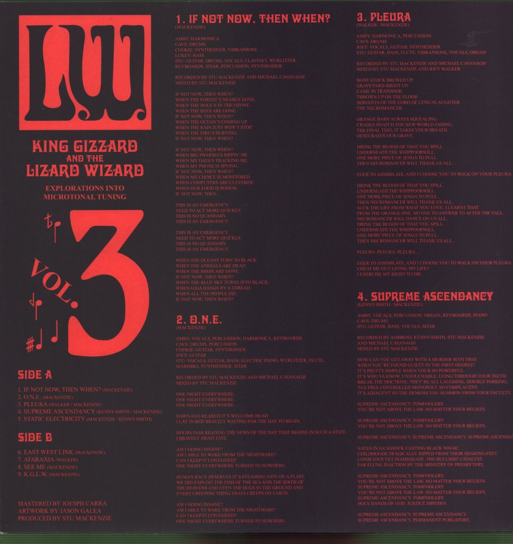 King Gizzard And The Lizard Wizard - L.W. (Explorations Into Microtonal Tuning Volume 3) - Lp