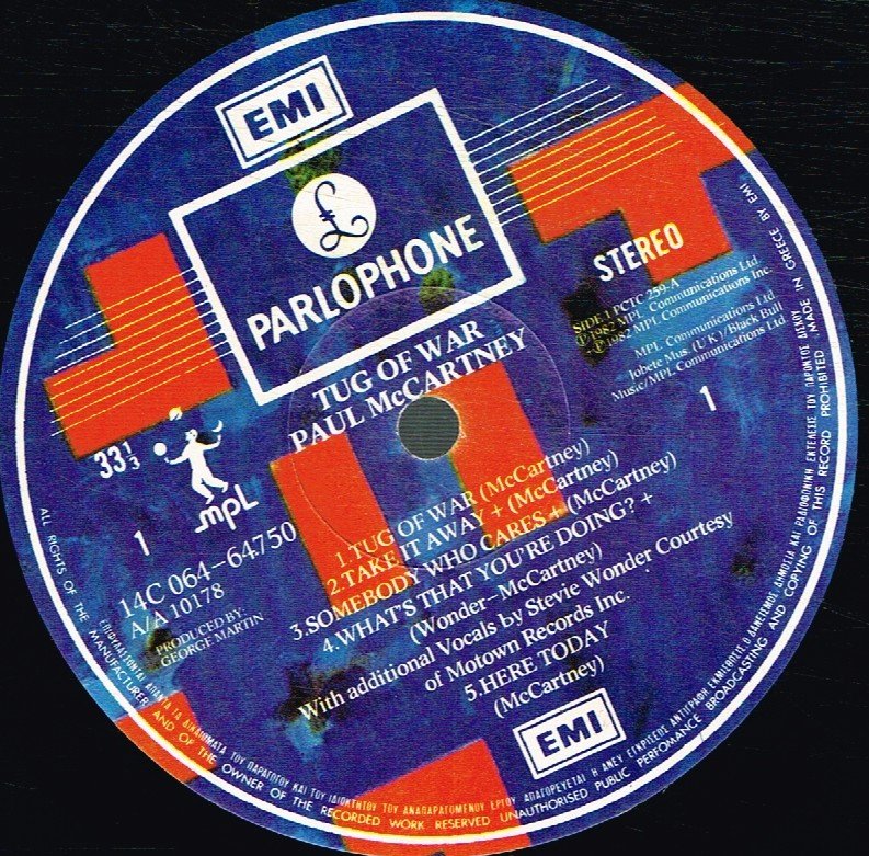 Paul McCartney - Tug Of War - Lp