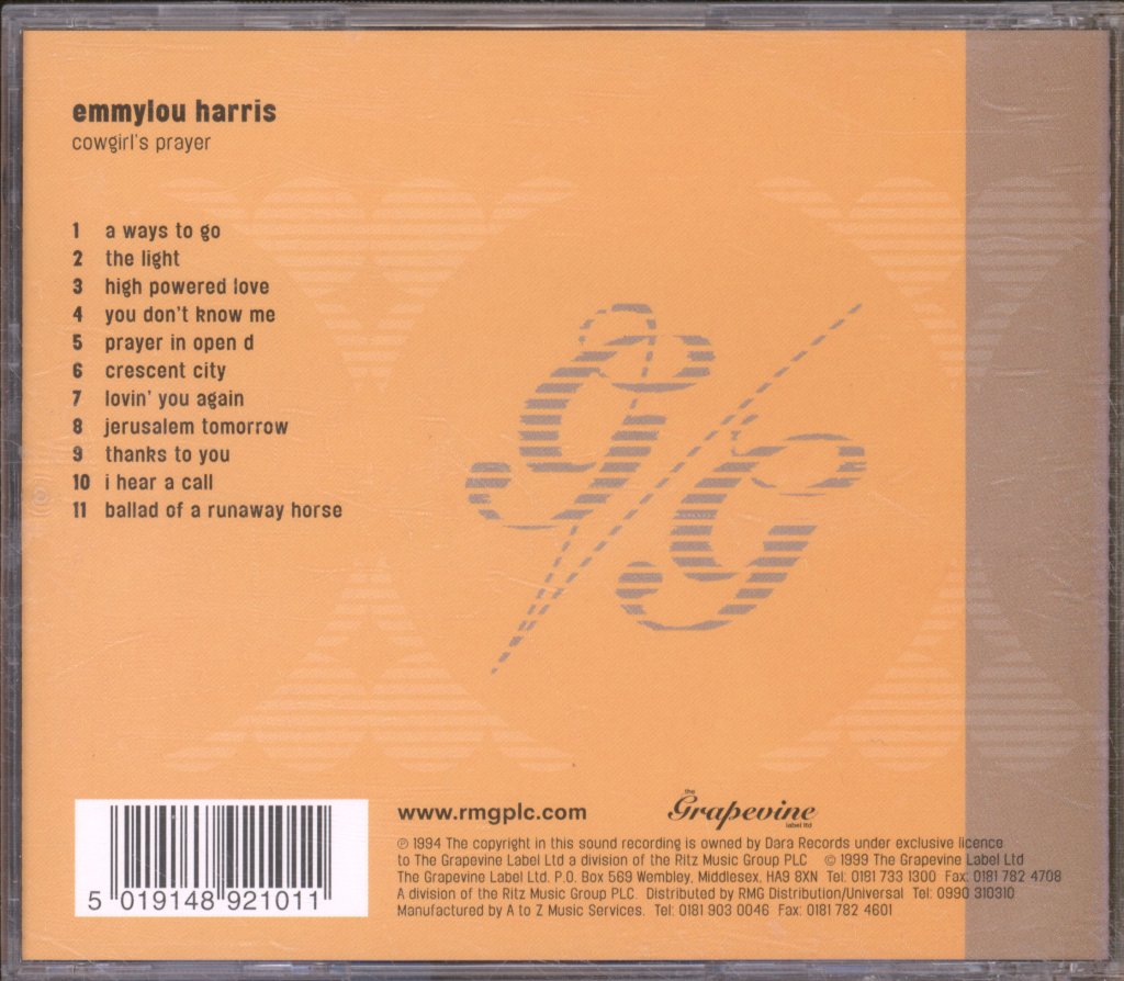 Emmylou Harris - Cowgirl's Prayer - Cd