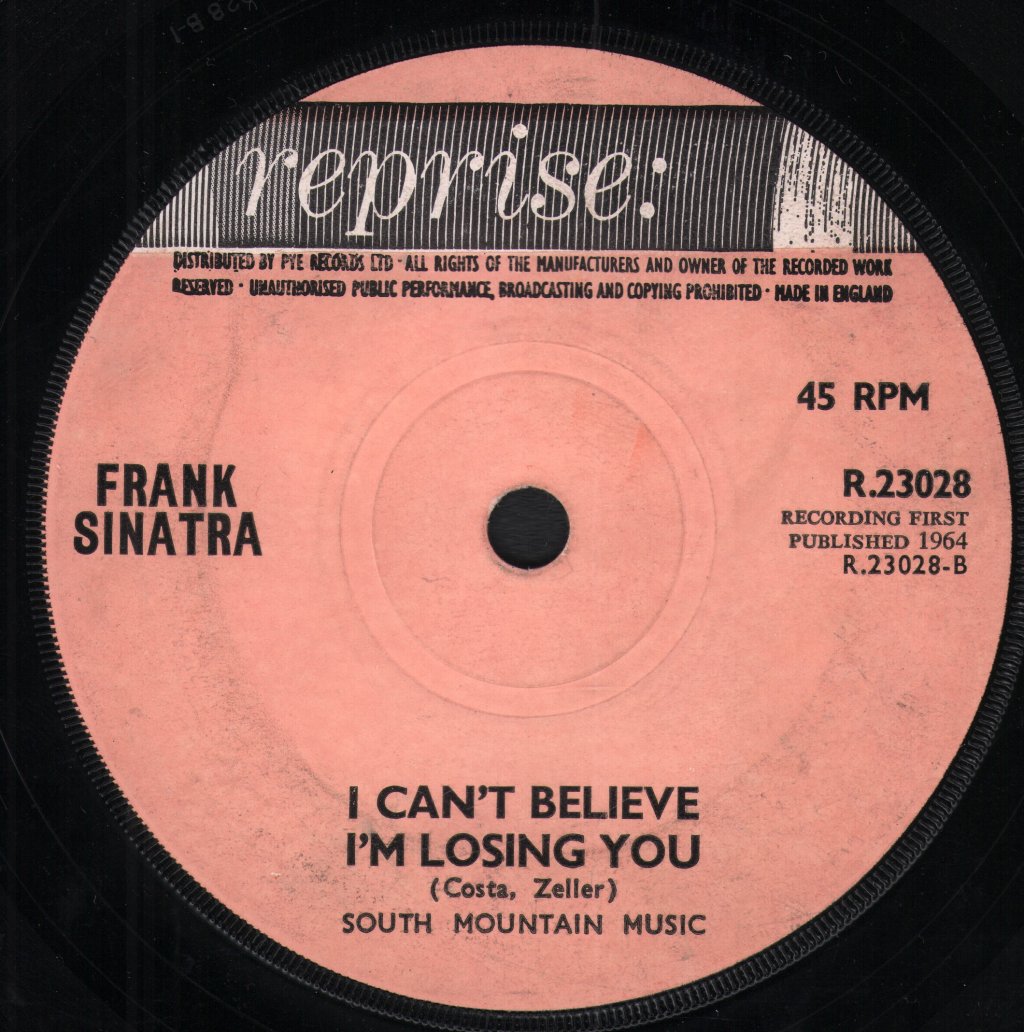 Frank Sinatra - Somewhere In Your Heart - 7 Inch