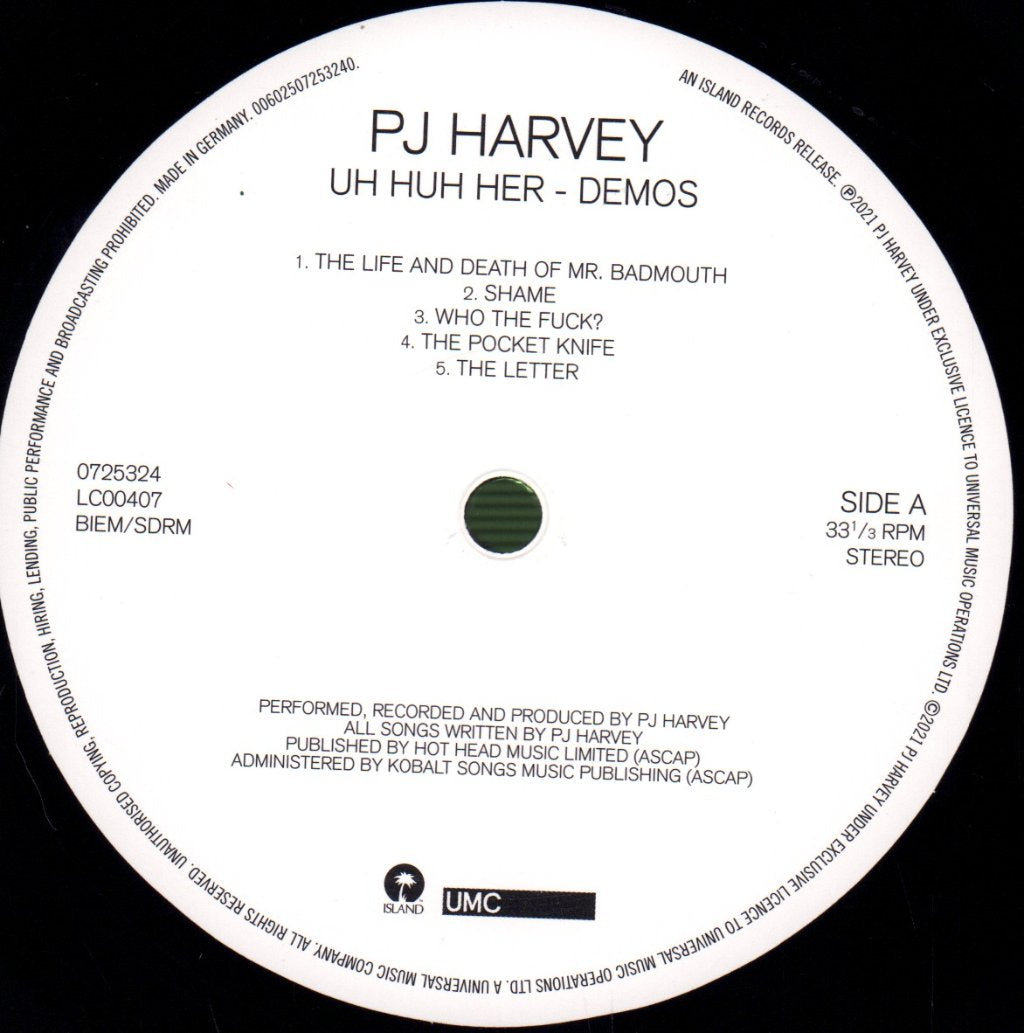 PJ Harvey - Uh Huh Her ‎– Demos - Lp
