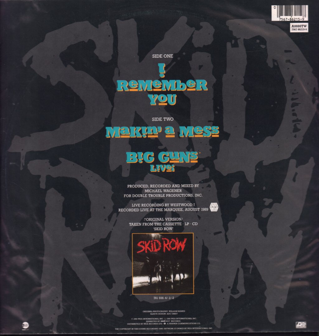 Skid Row - I Remember You - 12 Inch