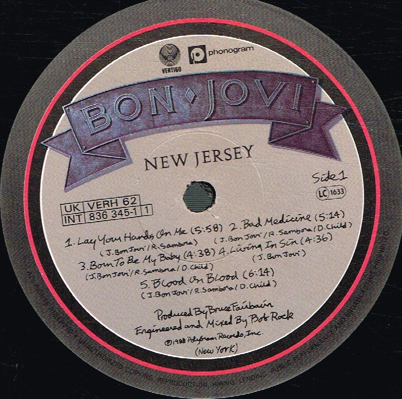 Bon Jovi - New Jersey - Lp