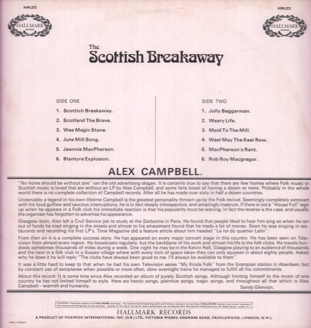 Alex Campbell - Scottish Breakaway - Lp