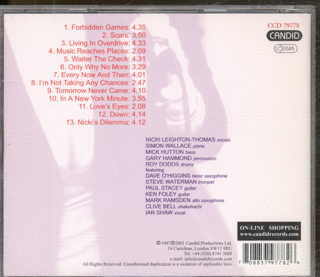 Nikki Leighton-Thomas - Forbidden Games - Cd