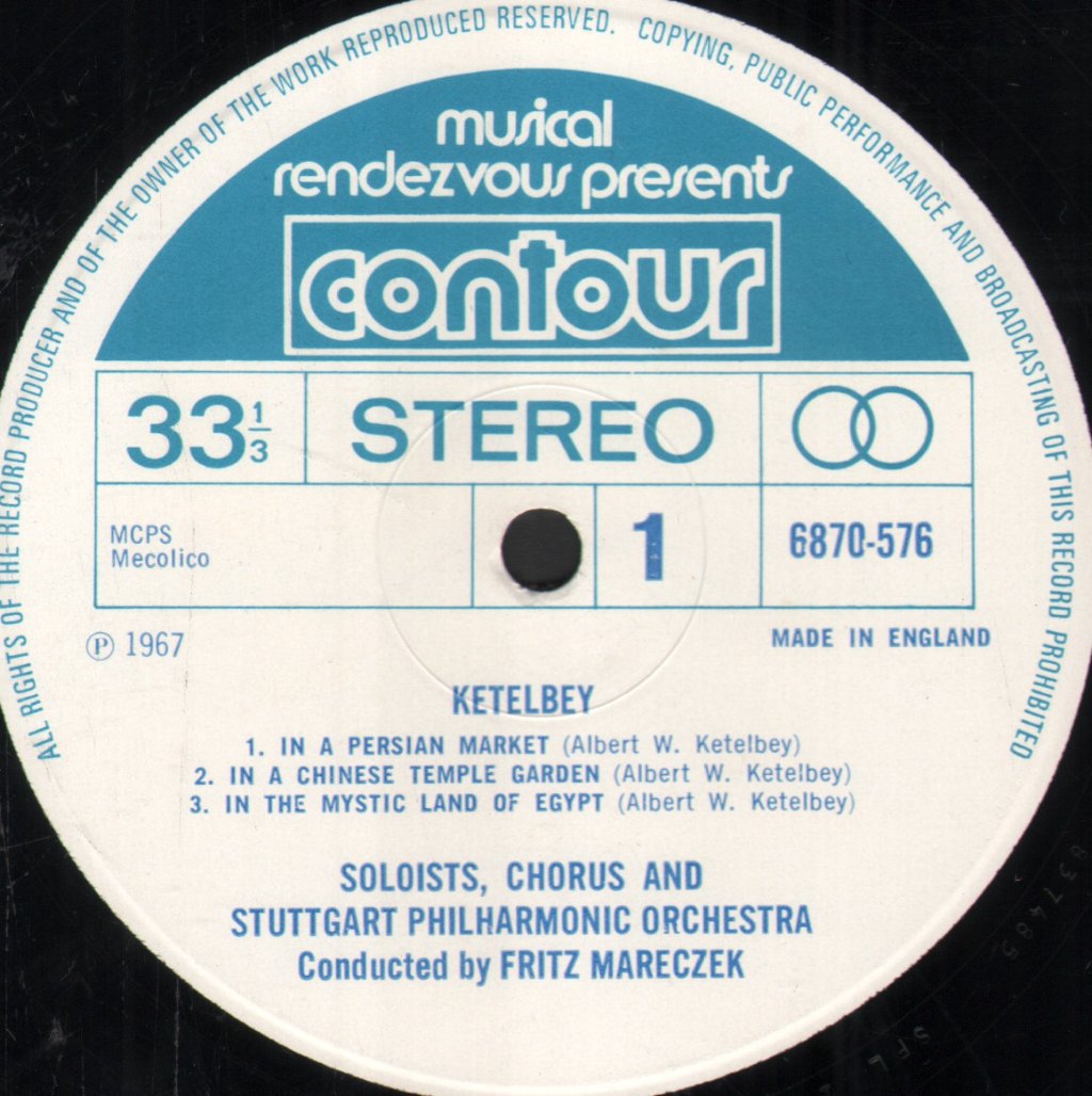 Soloists, Chorus and Stuttgart Philharmonic Orchestra / Fritz Mareczek - Ketelbey - Lp