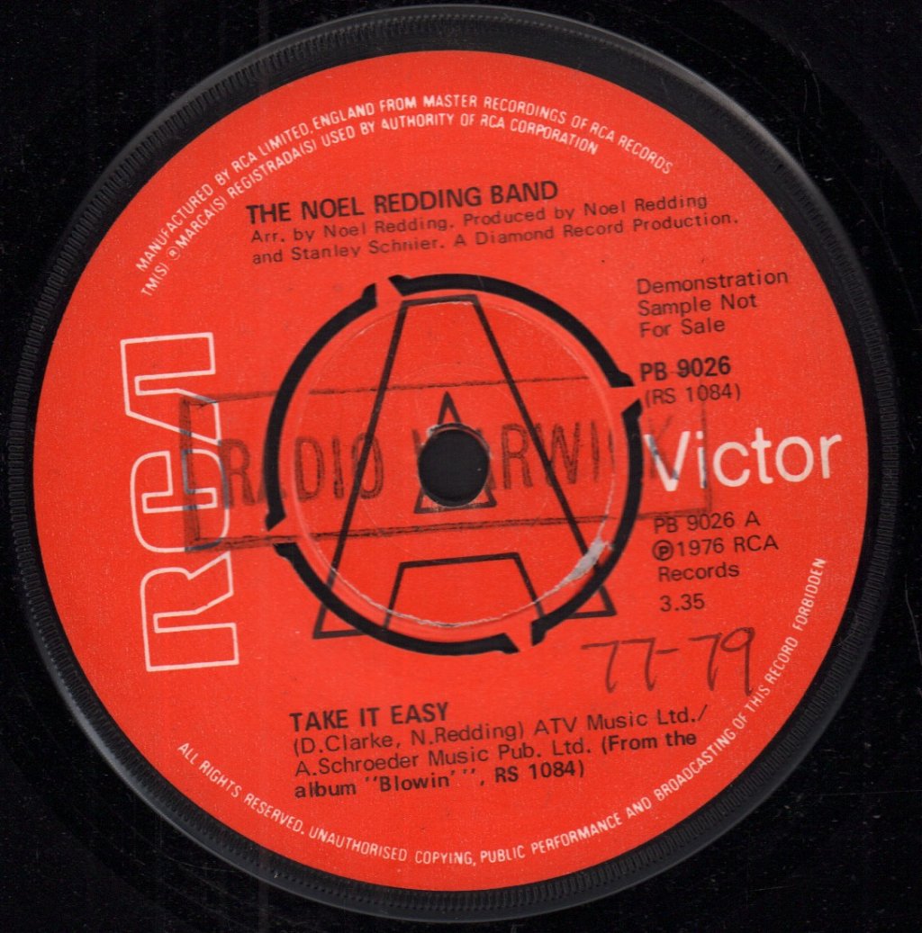 Noel Redding Band - Take It Easy - 7 Inch