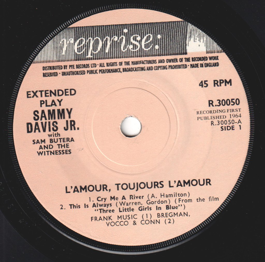 Sammy Davis Jr. - L'Amour Toujours L'Amour - 7 Inch