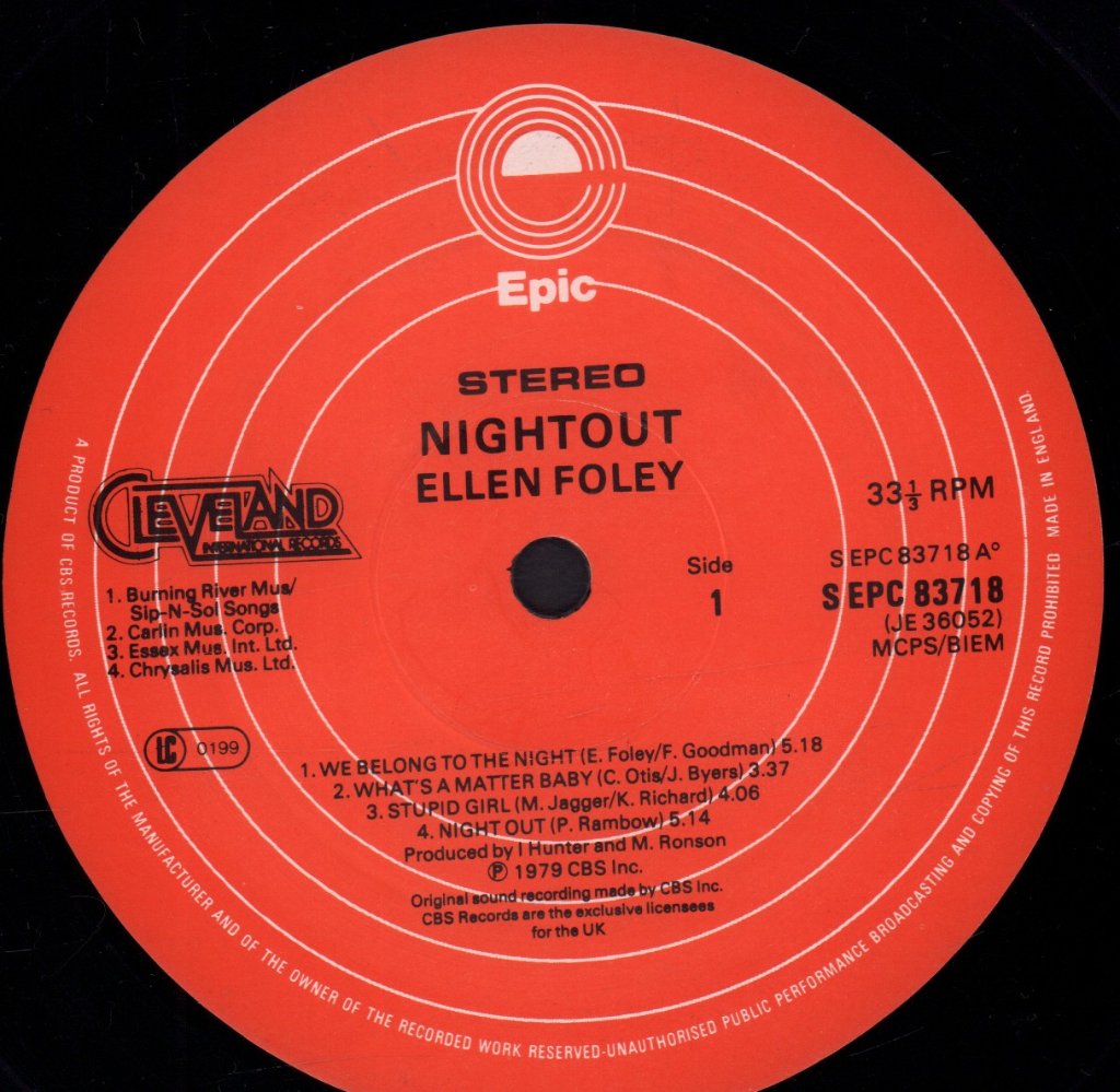 Ellen Foley - Nightout - Lp