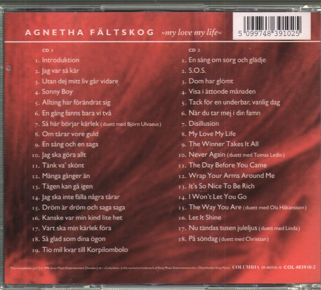 Agnetha Fältskog - My Love My Life - Double Cd
