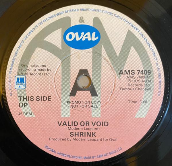 Shrink - Valid Or Void - 7 Inch