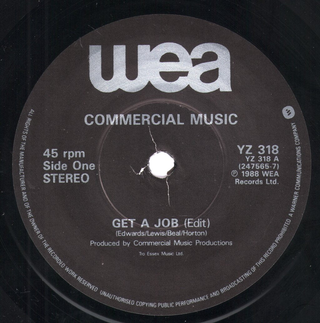 Commercial Music - Get A Job - 7 Inch