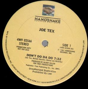 Joe Tex - Don't Do Da Do - 12 Inch