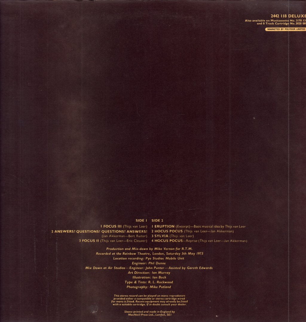 Focus - At The Rainbow - Lp
