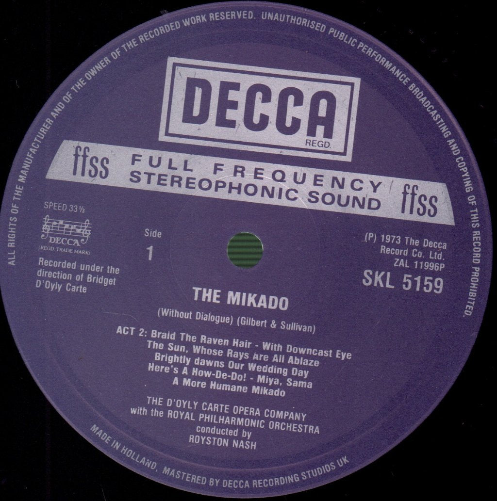 Gilbert And Sullivan - Mikado - Double Lp