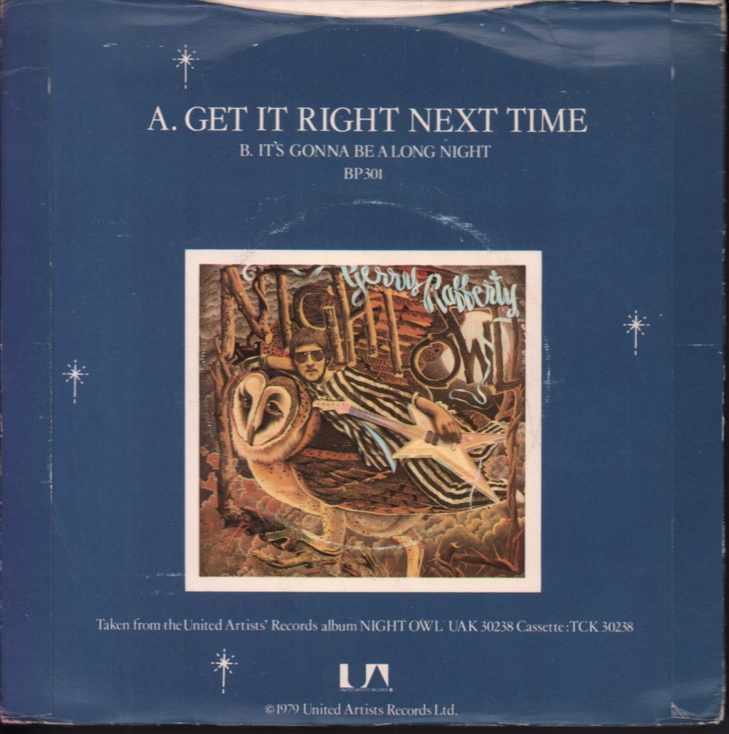 Gerry Rafferty - Get It Right Next Time - 7 Inch