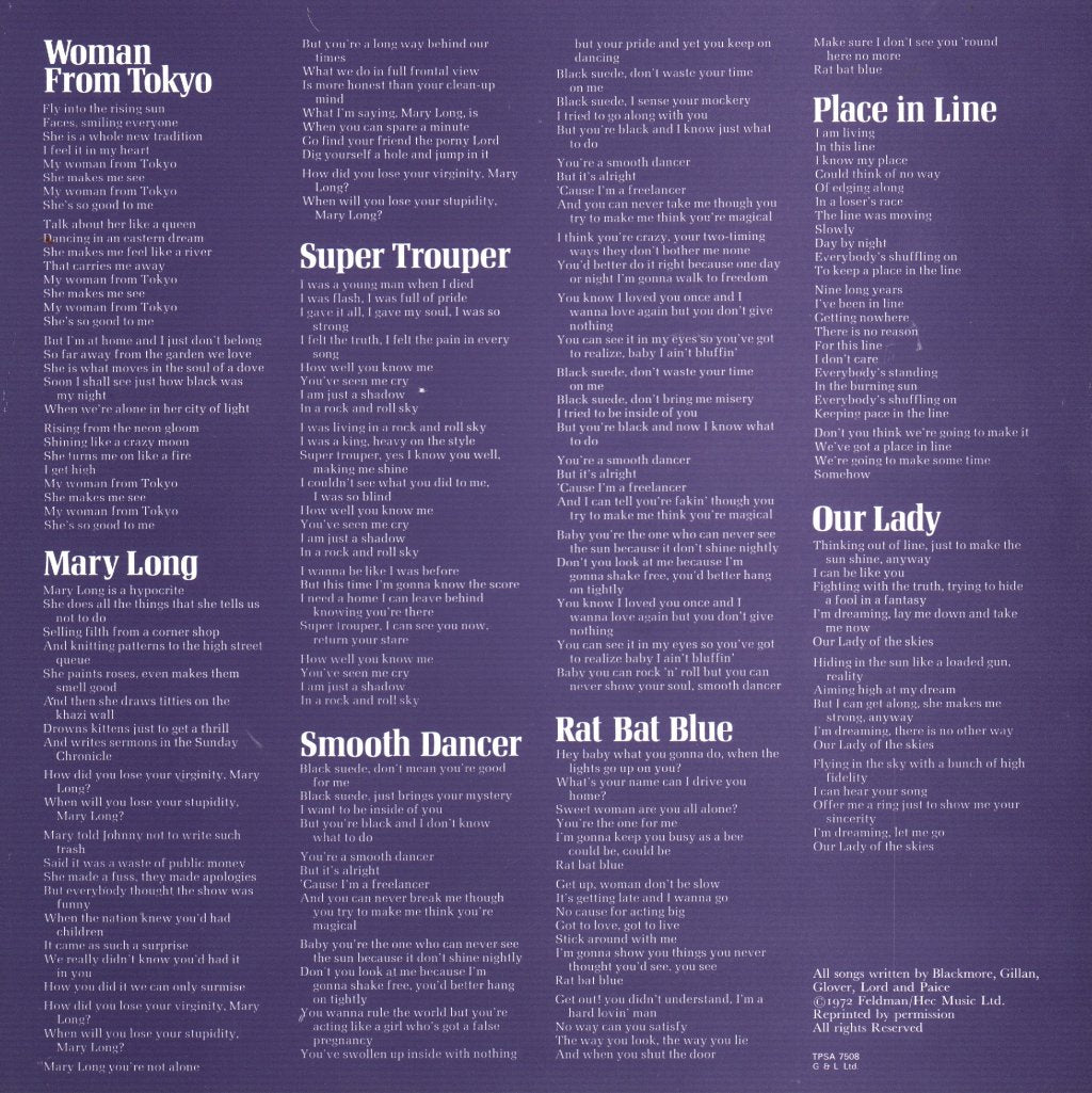 Deep Purple - Who Do We Think We Are - Lp