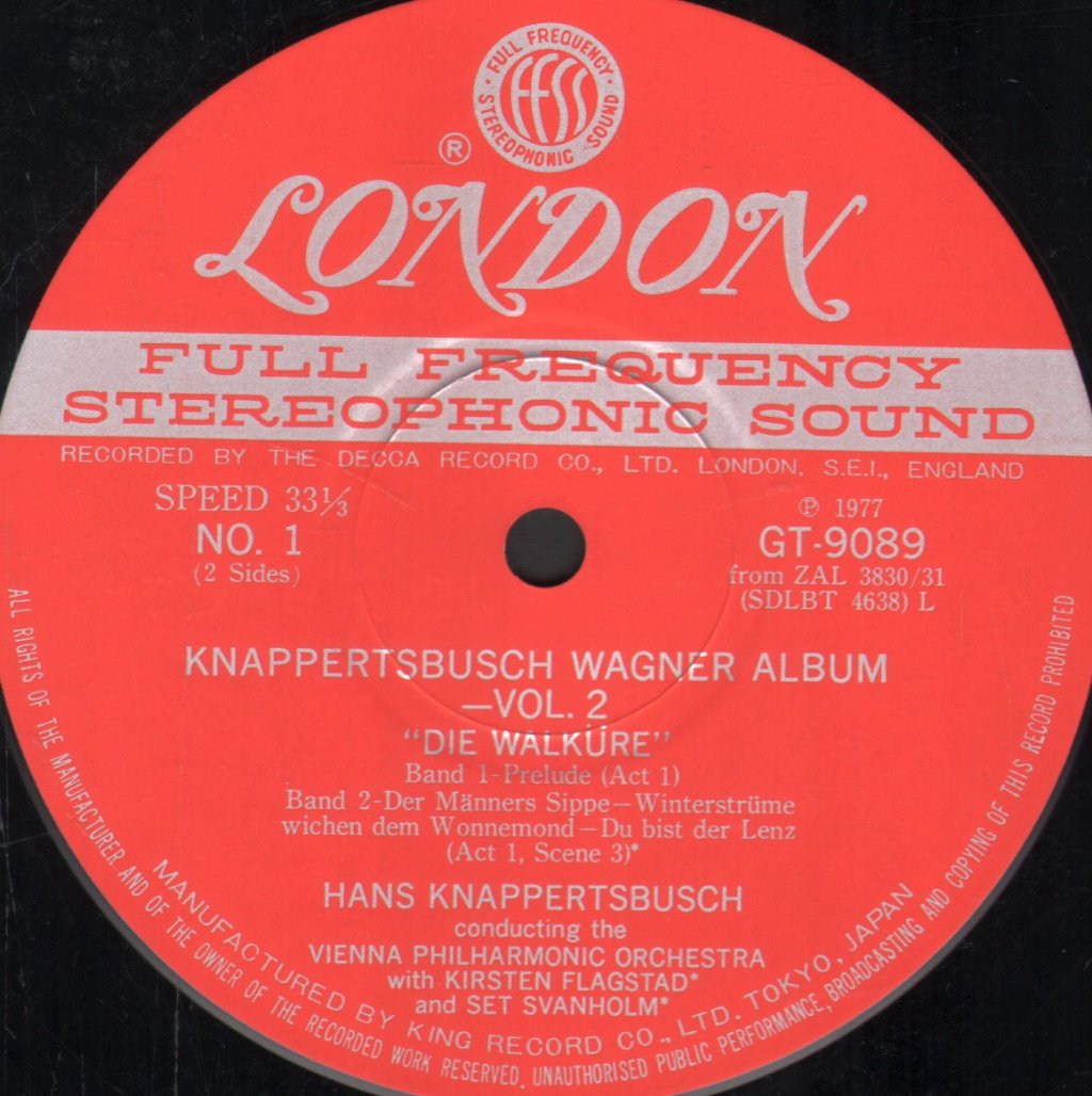 Hans Knappertsbusch / Vienna Philharmonic Orchestra - Hans Knappertsbusch Wagner Album Vol. 2 - Lp