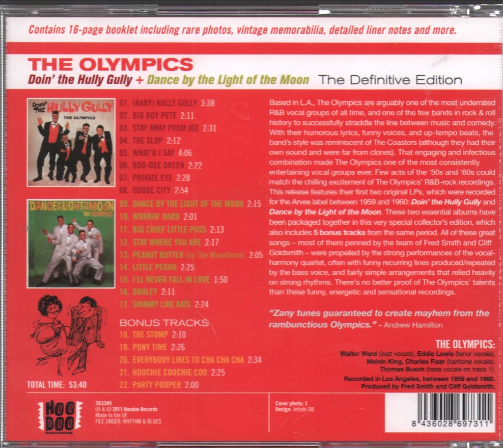 Olympics - Doin' The Hully Gully + Dance By The Light Of The Moon - Cd