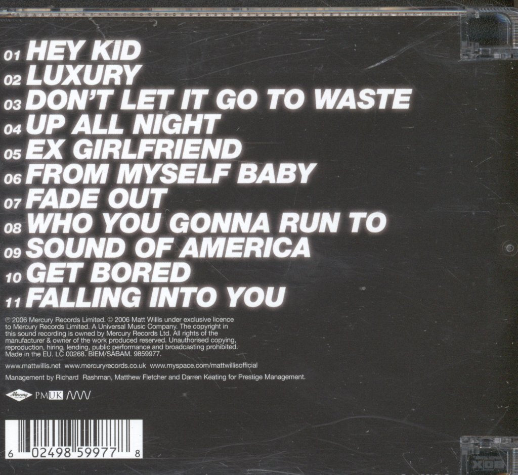 Matt Willis - Don't Let It Go To Waste - Cd