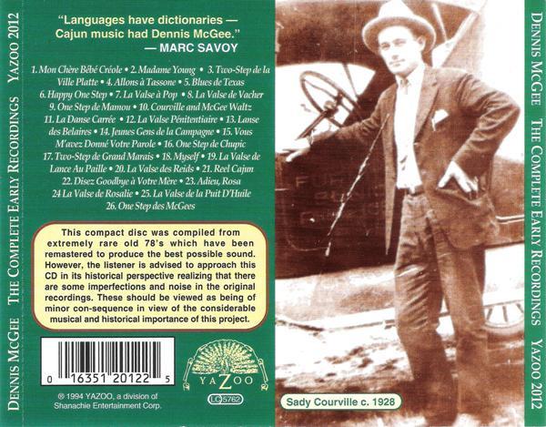 Dennis McGee - Complete Early Recordings - Cd