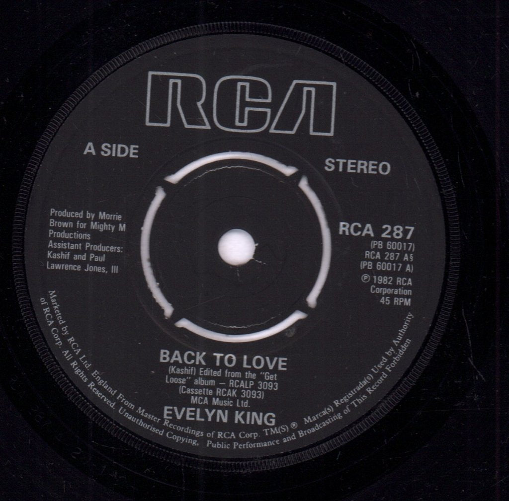 Evelyn Champagne King - Back To Love - 7 Inch