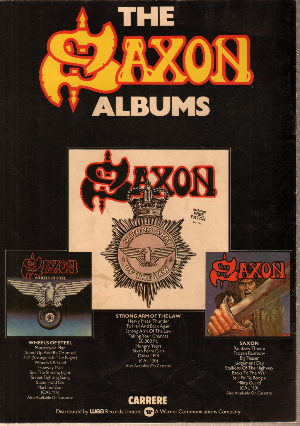 Saxon - Strong Arm Of The Law - Tour Programme