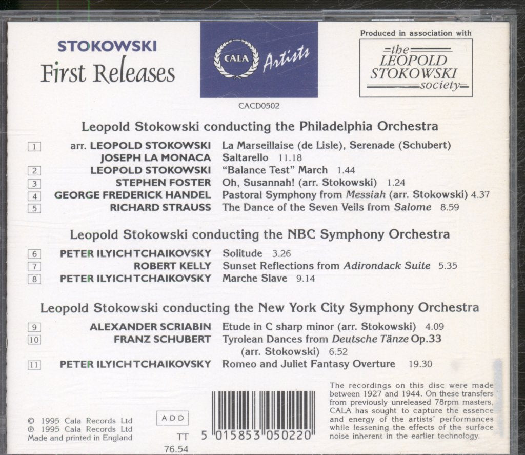Leopold Stokowski - Stokowski  First Releases - Cd