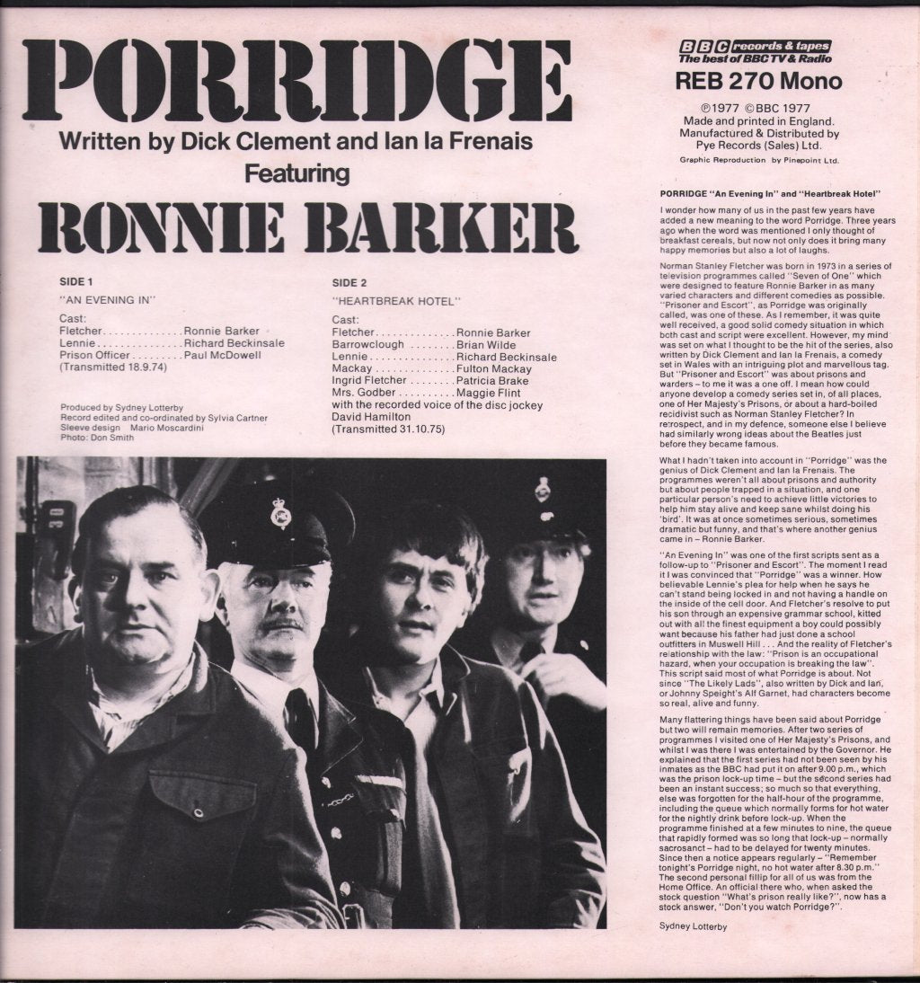 Porridge - An Evening In / Heartbreak Hotel - Lp