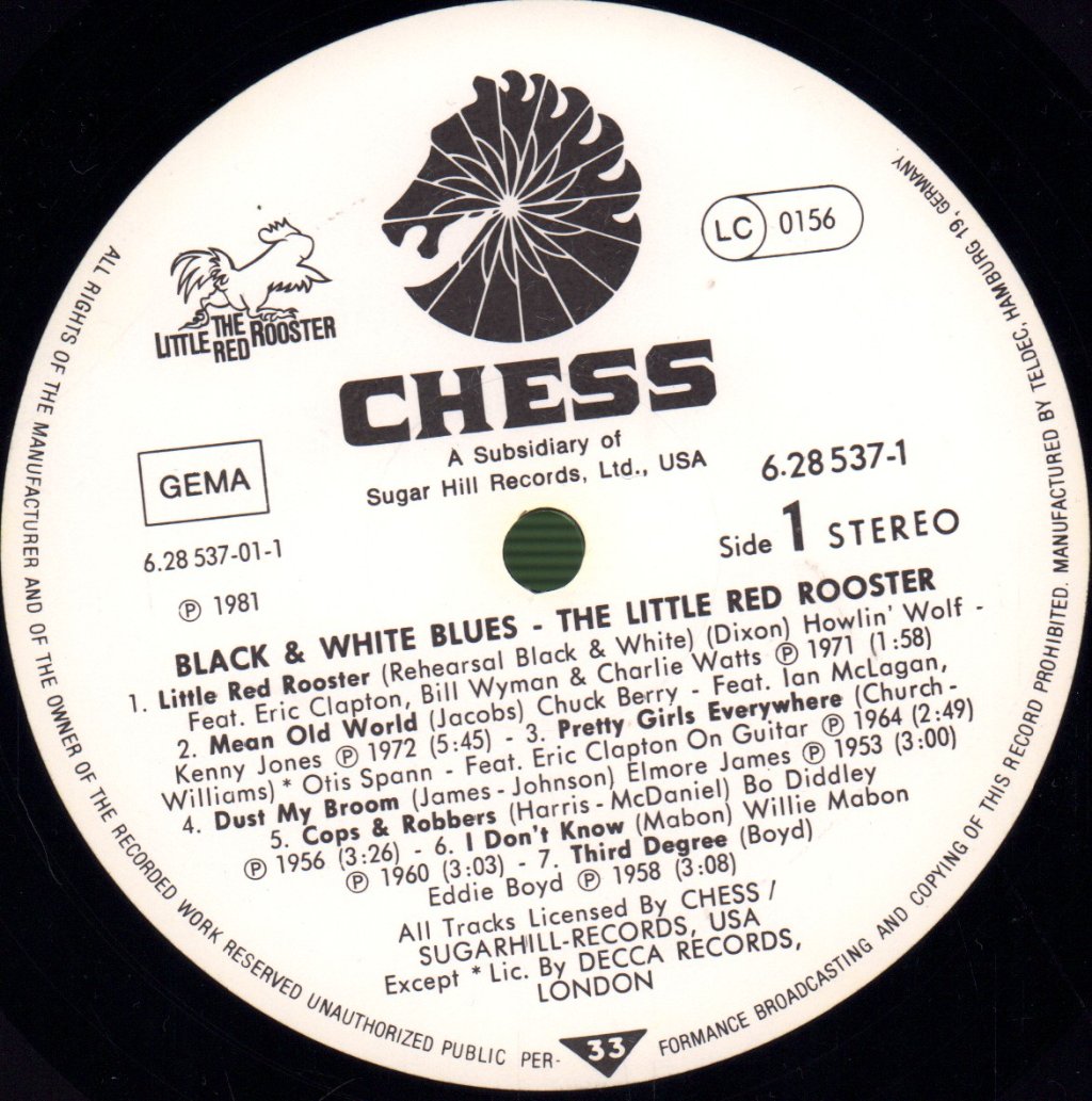 Various Artists - Black And White Blues - The Little Red Rooster - Double Lp