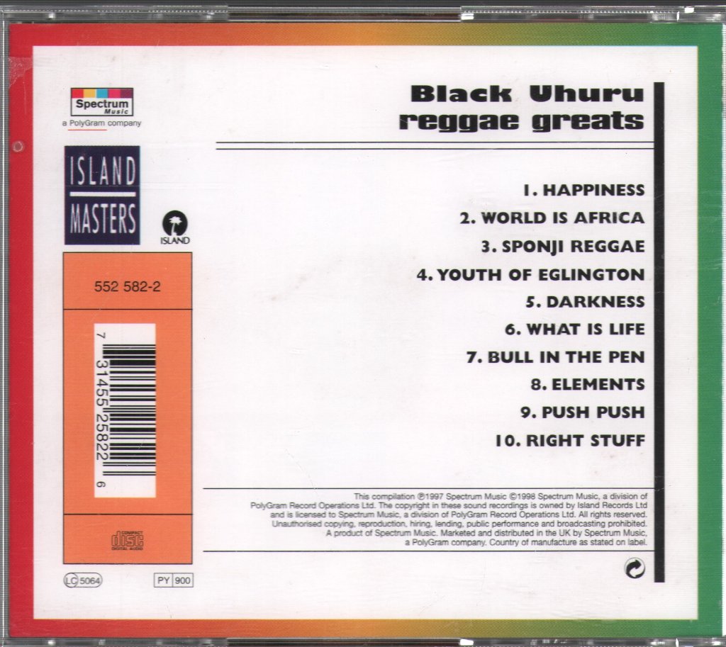 Black Uhuru - Reggae Greats - Cd