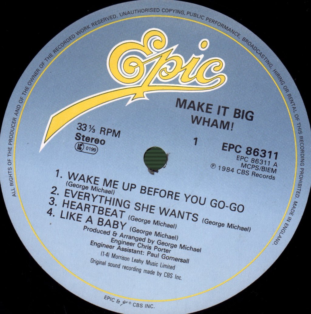 Wham - Make It Big - Lp