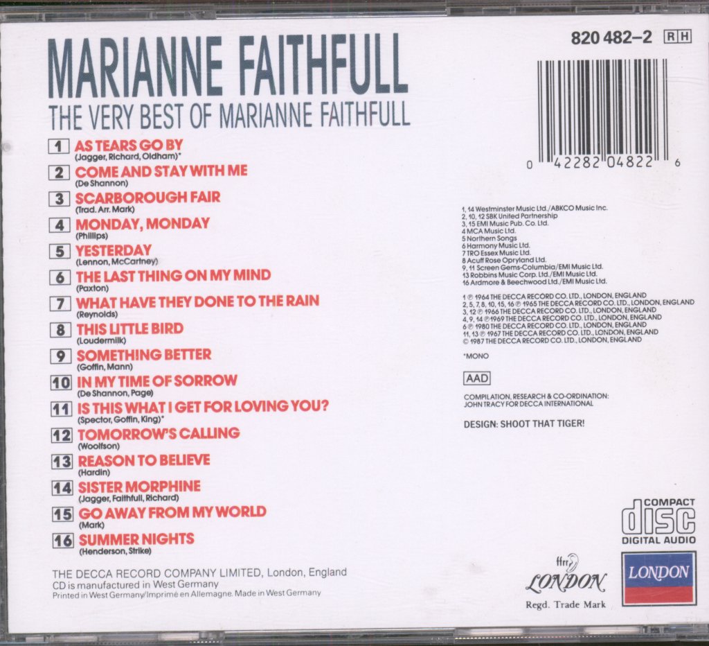 Marianne Faithfull - Very Best Of Marianne Faithfull - Cd